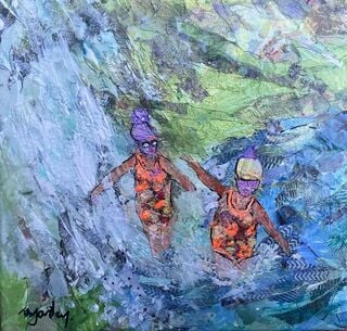 Wild swimmers in waterfalls.