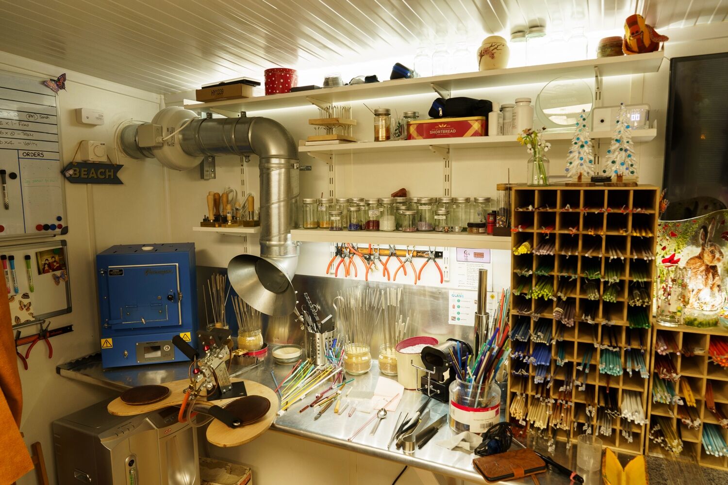 Lampworking studio