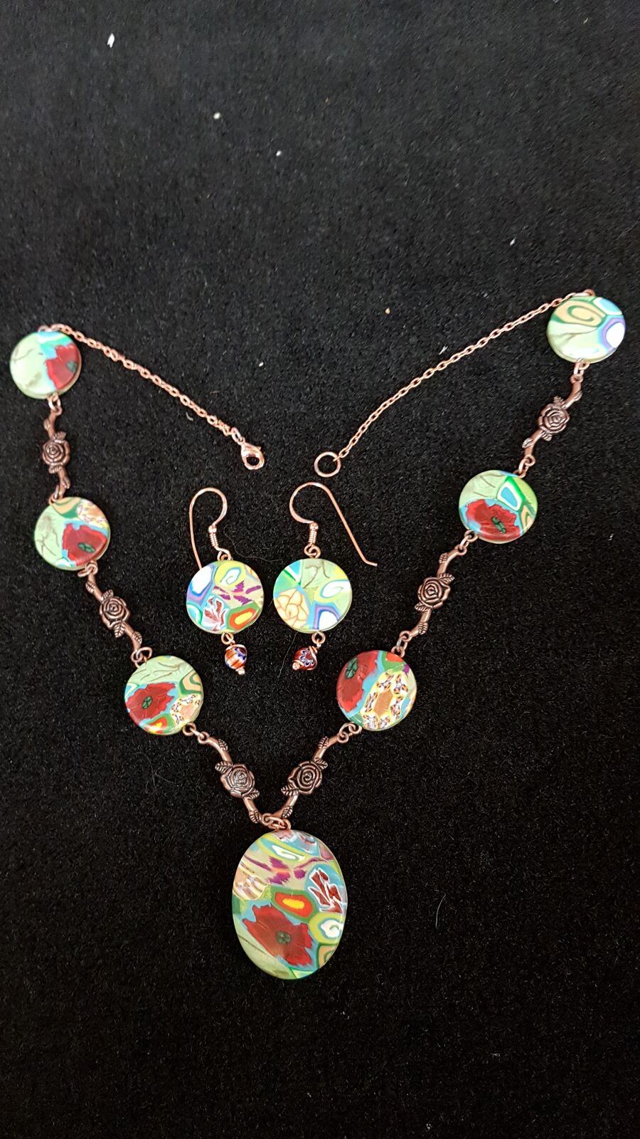 Necklace and earrings
