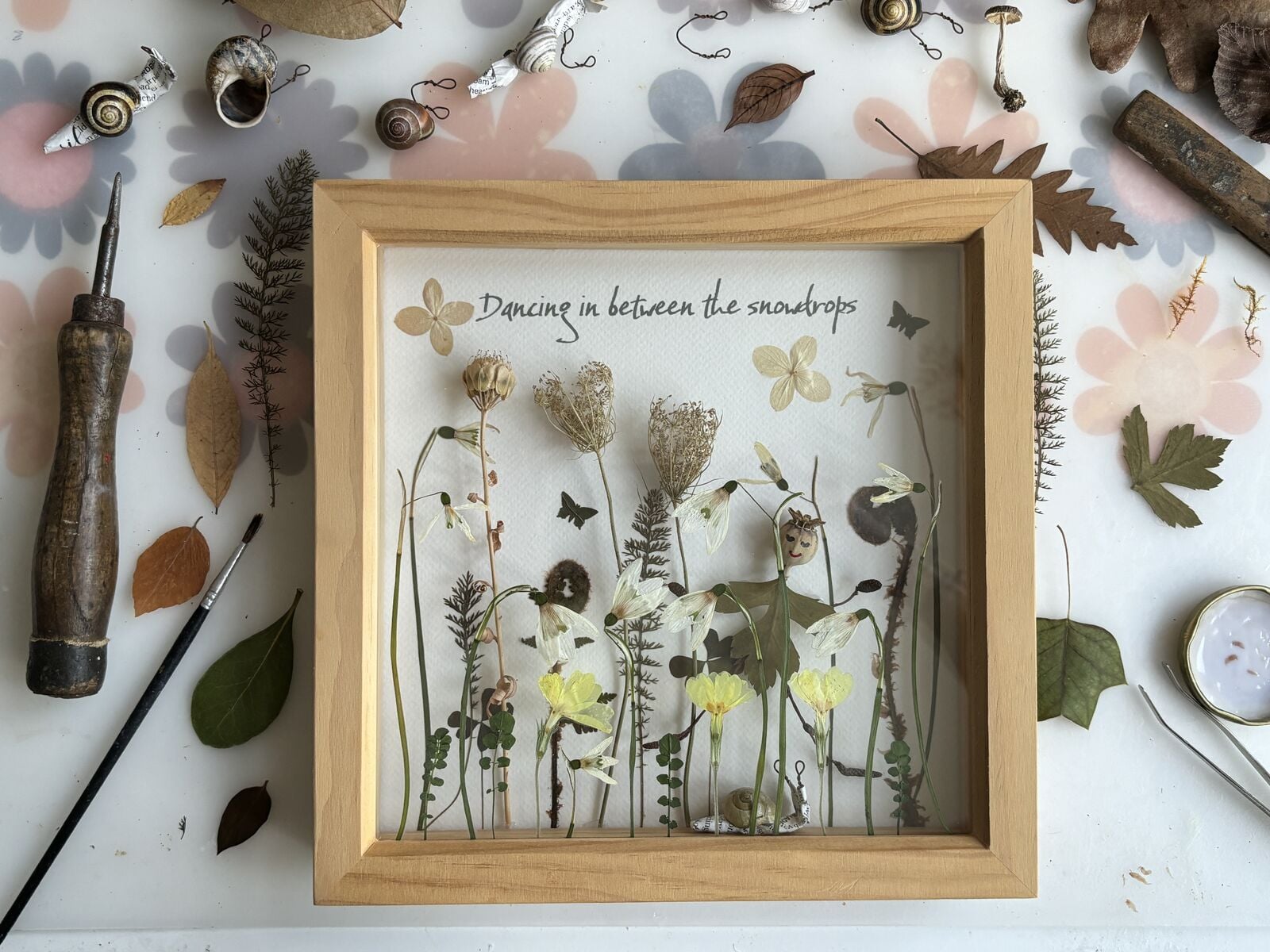 Dancing in between the snowdrops