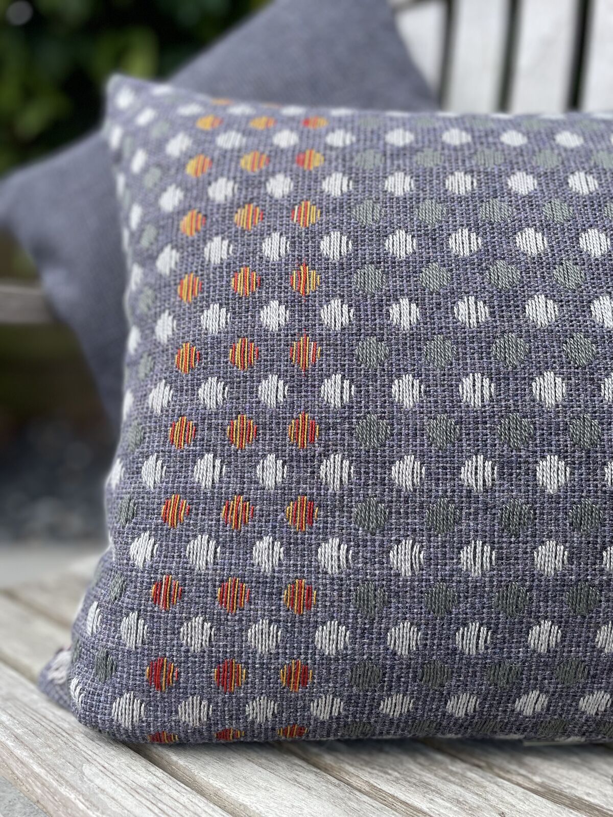 Cushion. Green Spot (detail).