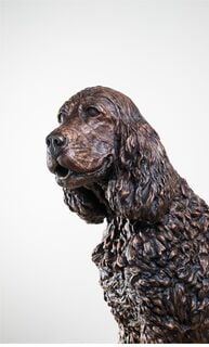 Making of a portrait Statue of a Much Loved Dog