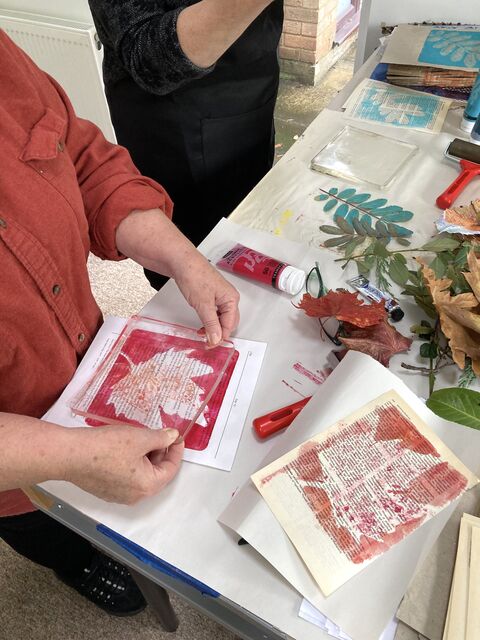 Gel-printing botanicals