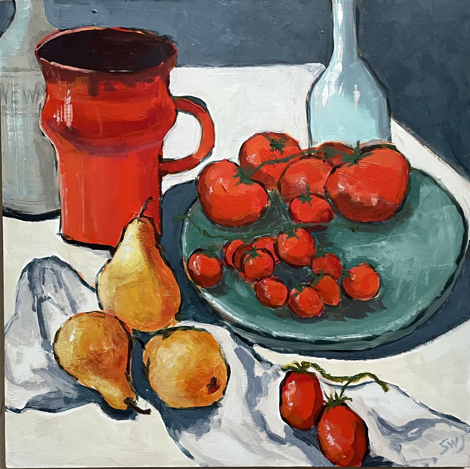 RED JUG AND TOMATOES