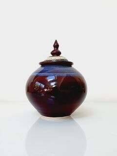 Warm Mehogany lided jar ( SOLD )