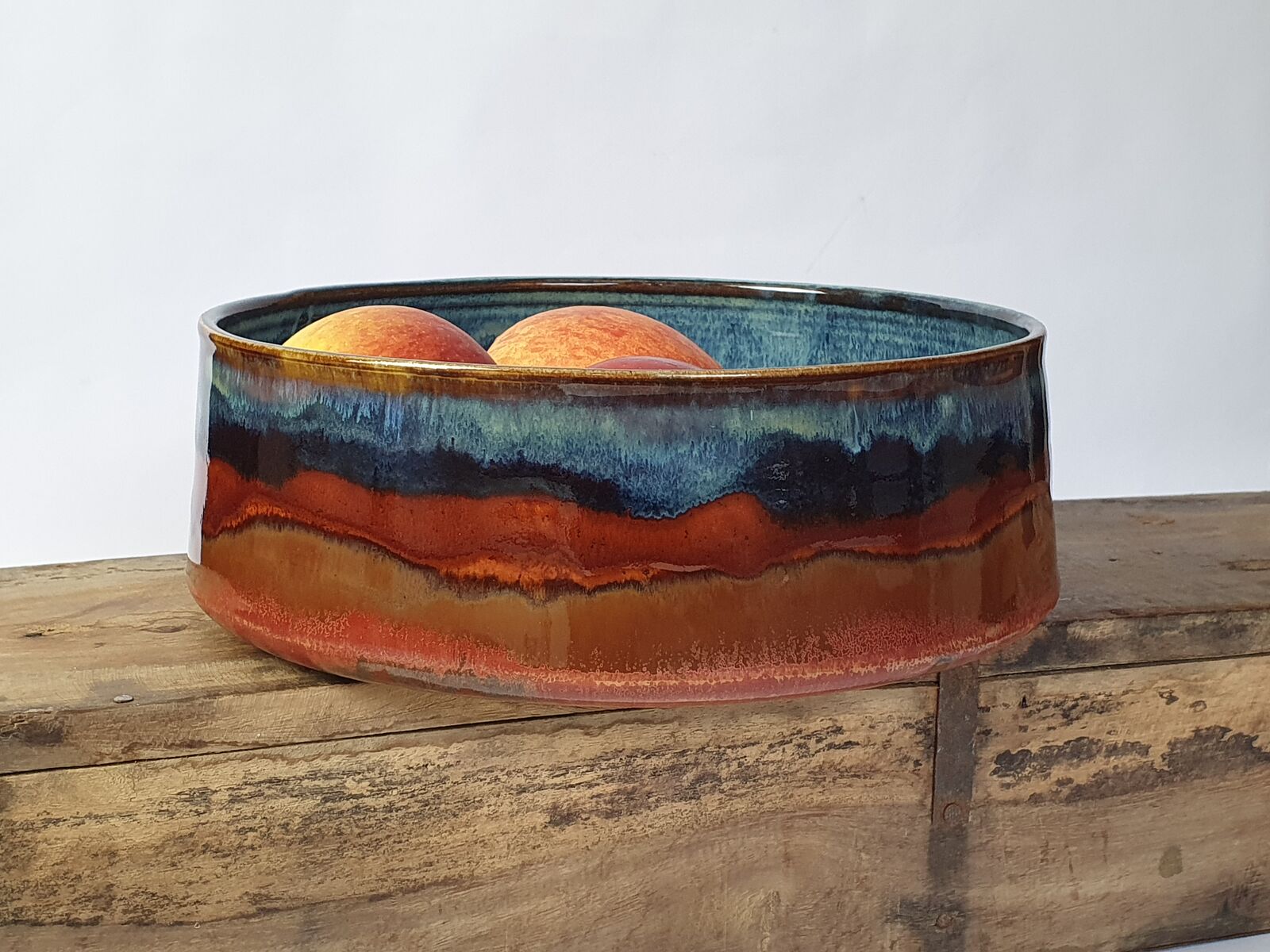 Ceramic deep, straight-sided serving dish