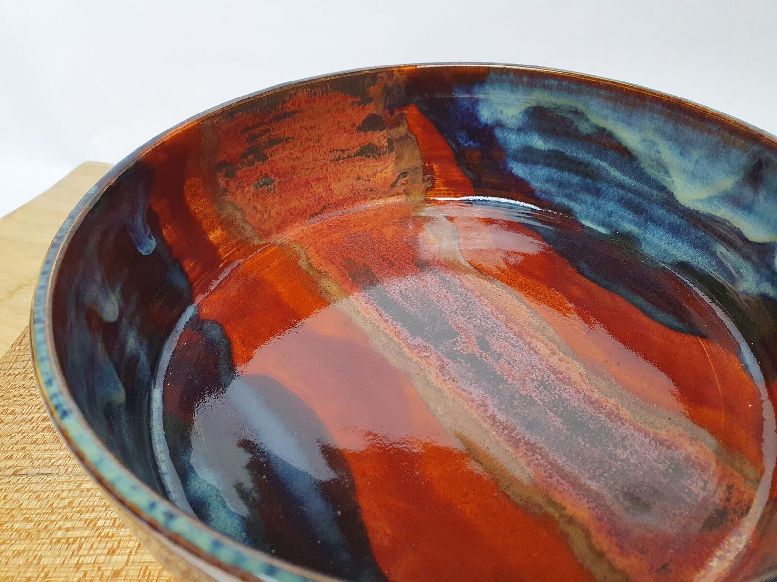 Ceramic landscape serving dish
