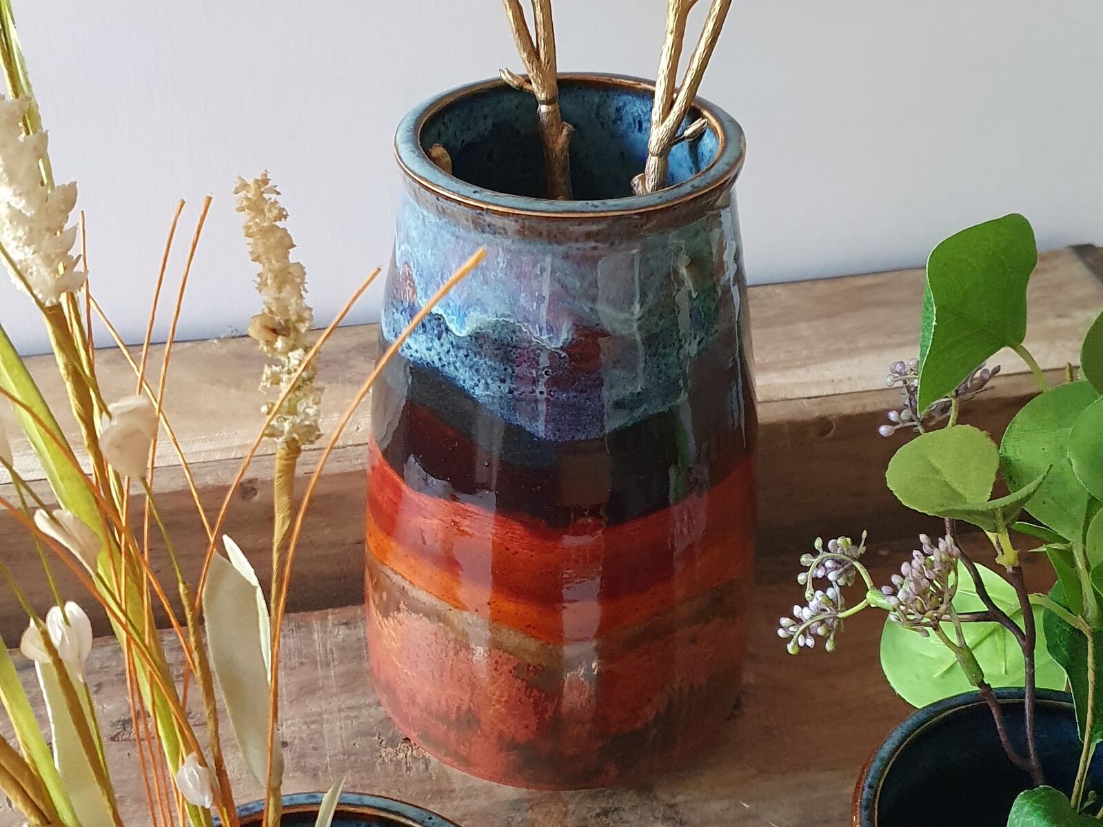 Landscape ceramic vase