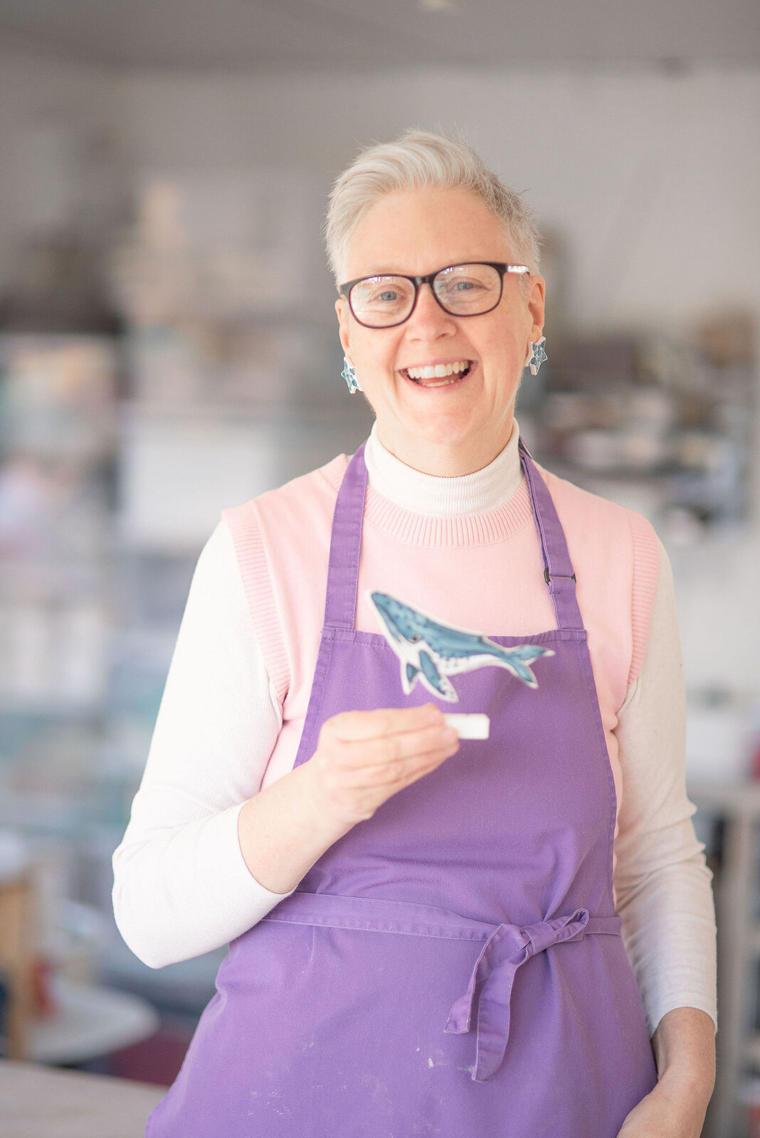 Louise in her studio