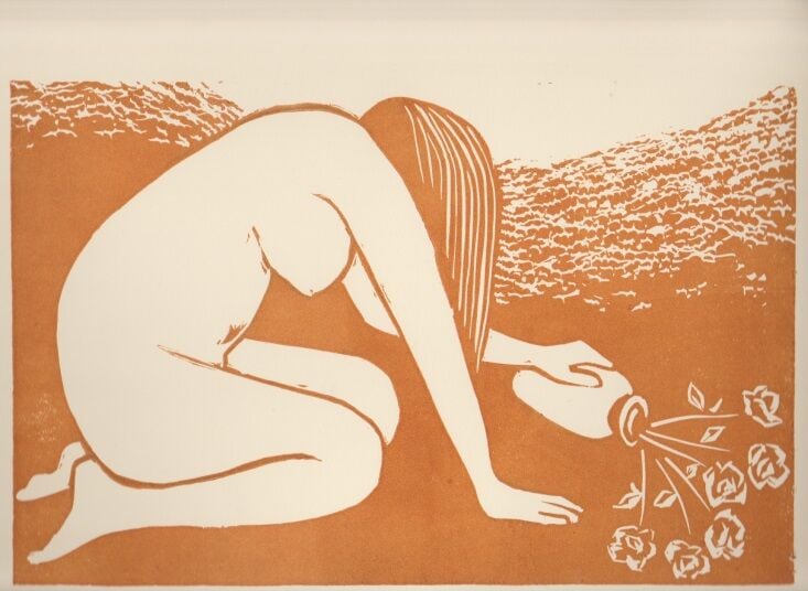 Girl with Flowers - Fall
