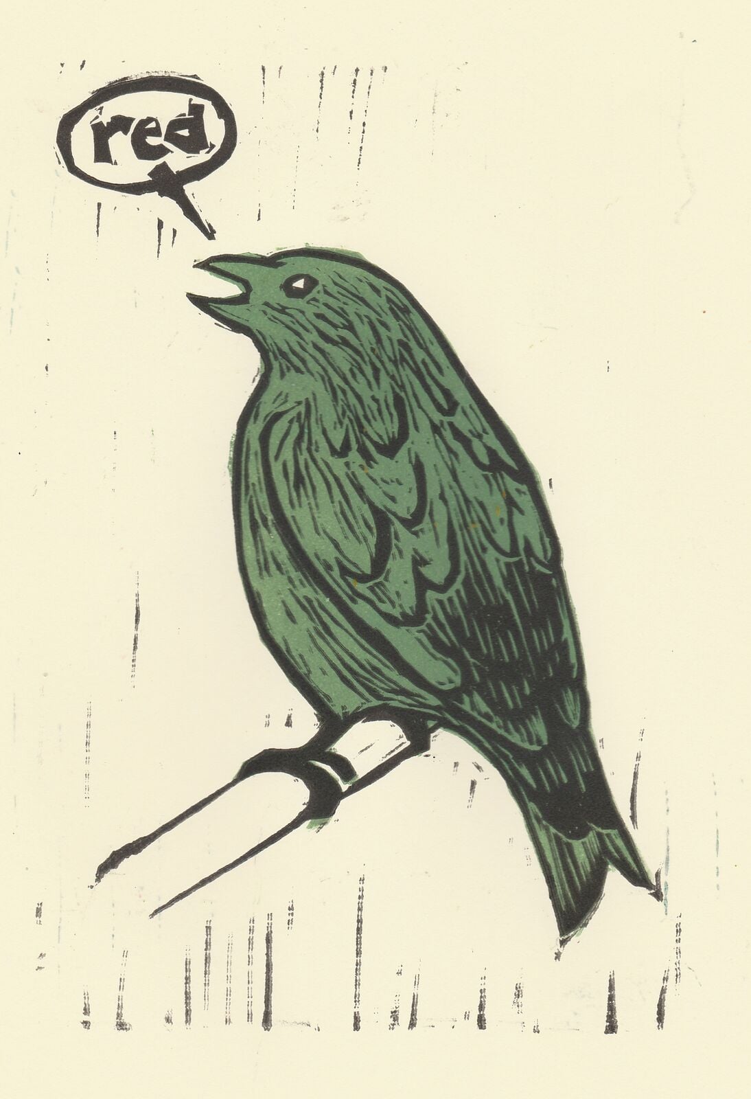 Anna Bloom: "Red is the cooing of your green bird"