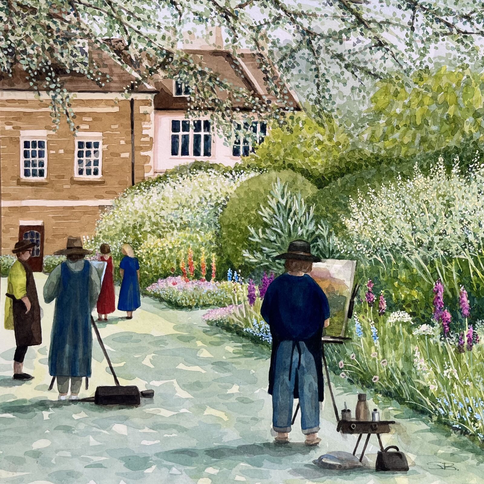 Artists Beneath Lebanon Cedar, Nevill Holt