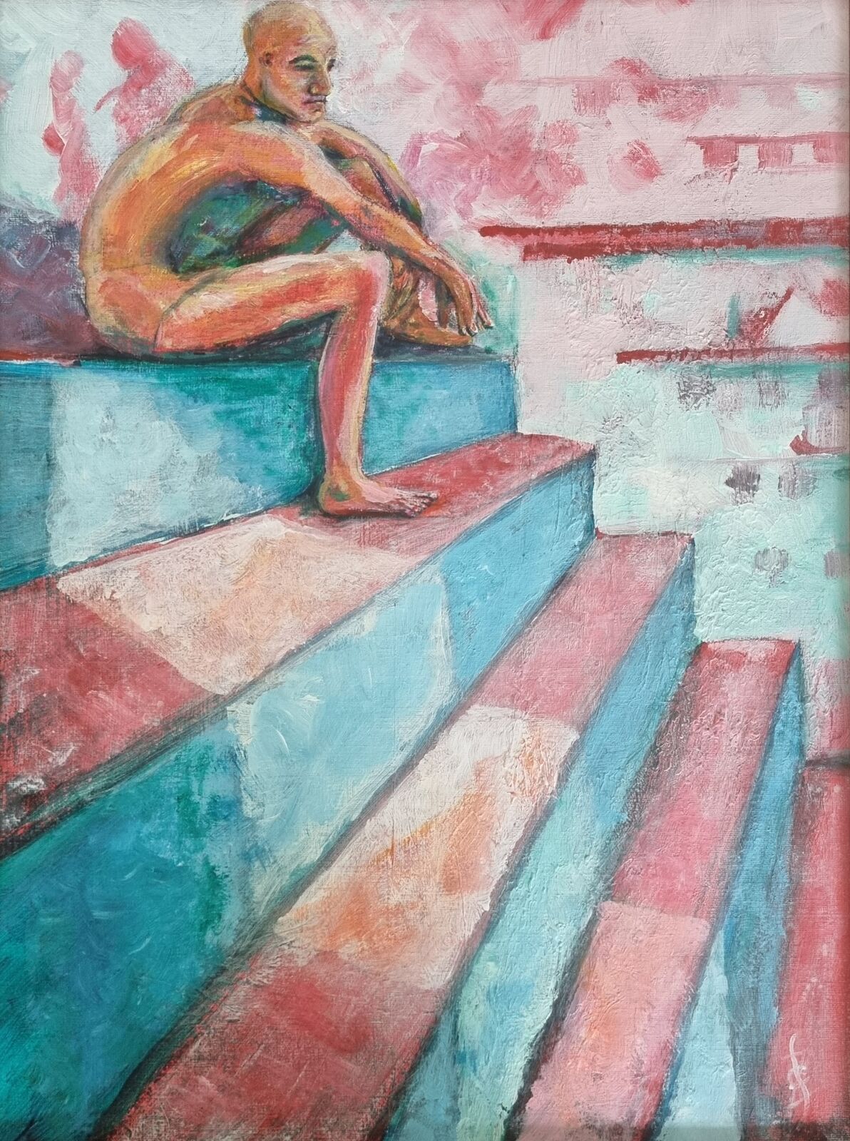 Figure on Stairs