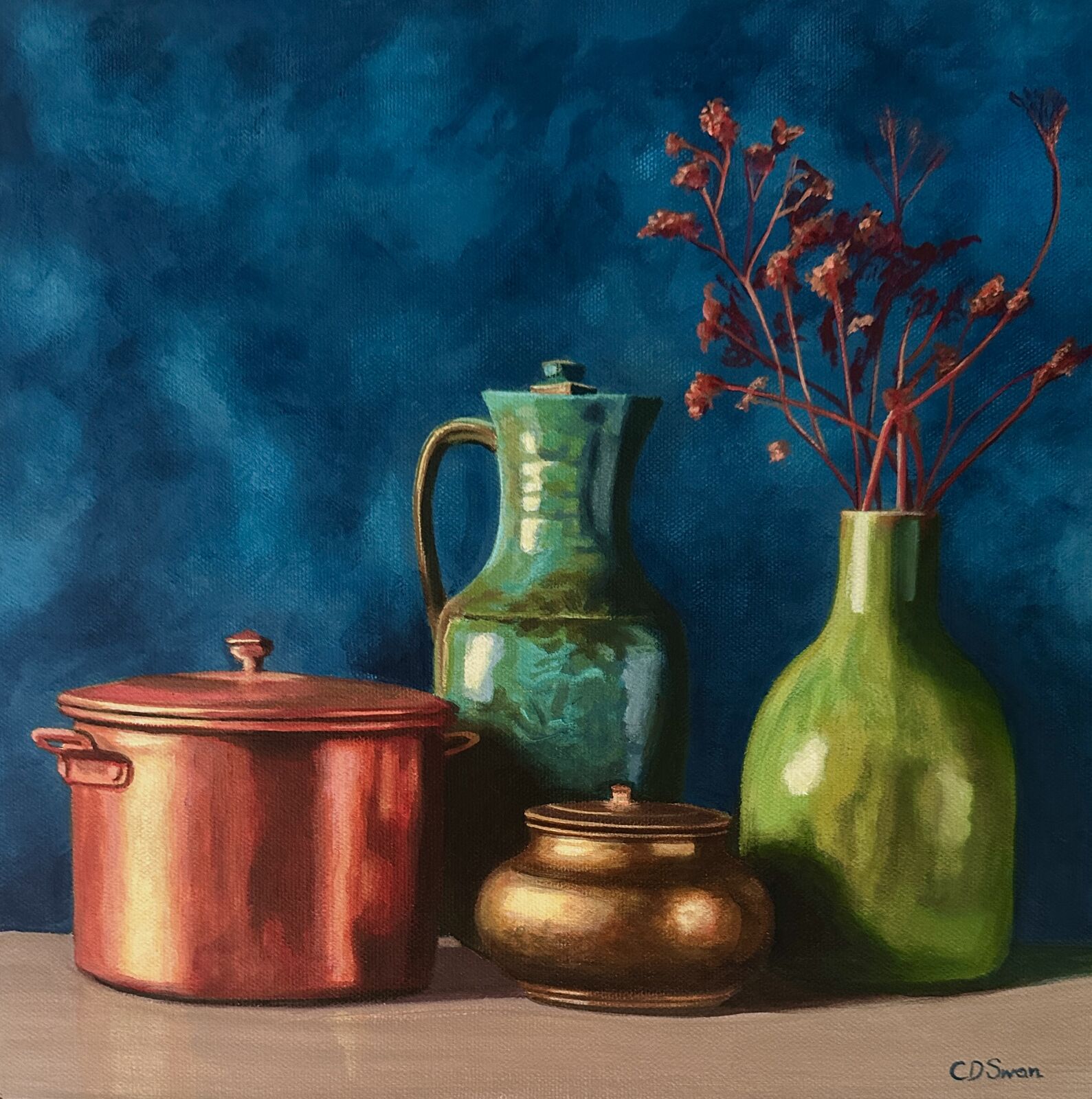 Reflections in Green and Copper