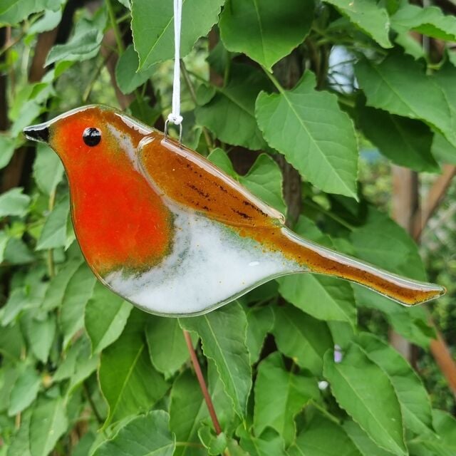 Fused Glass Robin