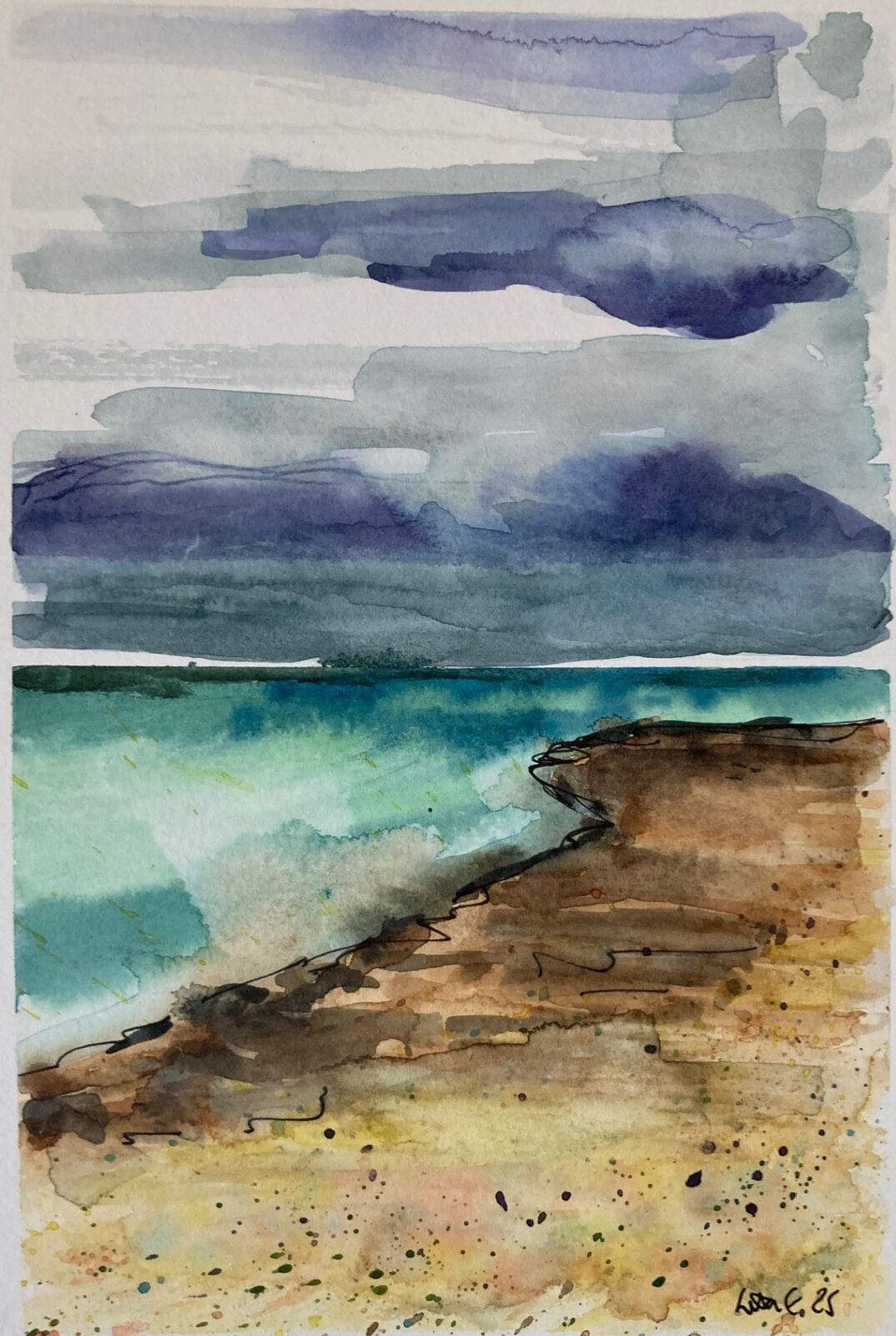 Stormy skies seascape