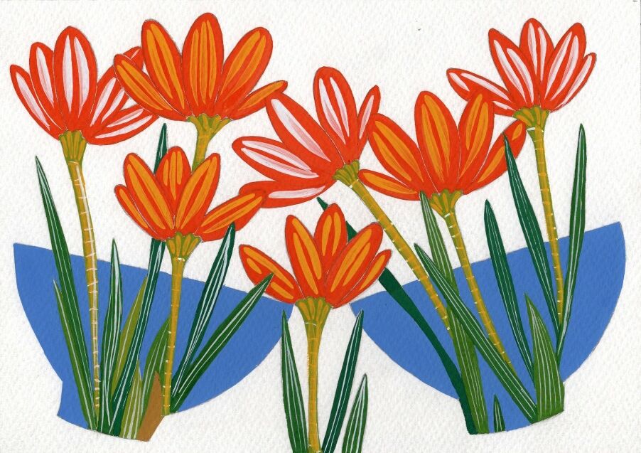 BLUE BOWLS & CROCUSES