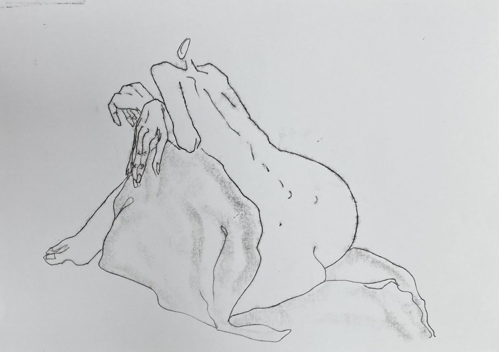 Untitled-seated nude