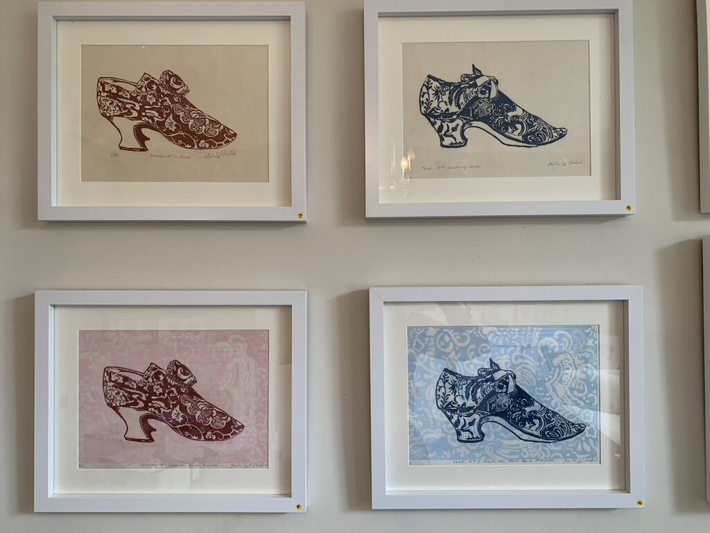 V & A 18th Century shoe set of Lino Prints