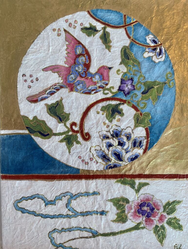 Kangxi Bird with Japanese Embroidery