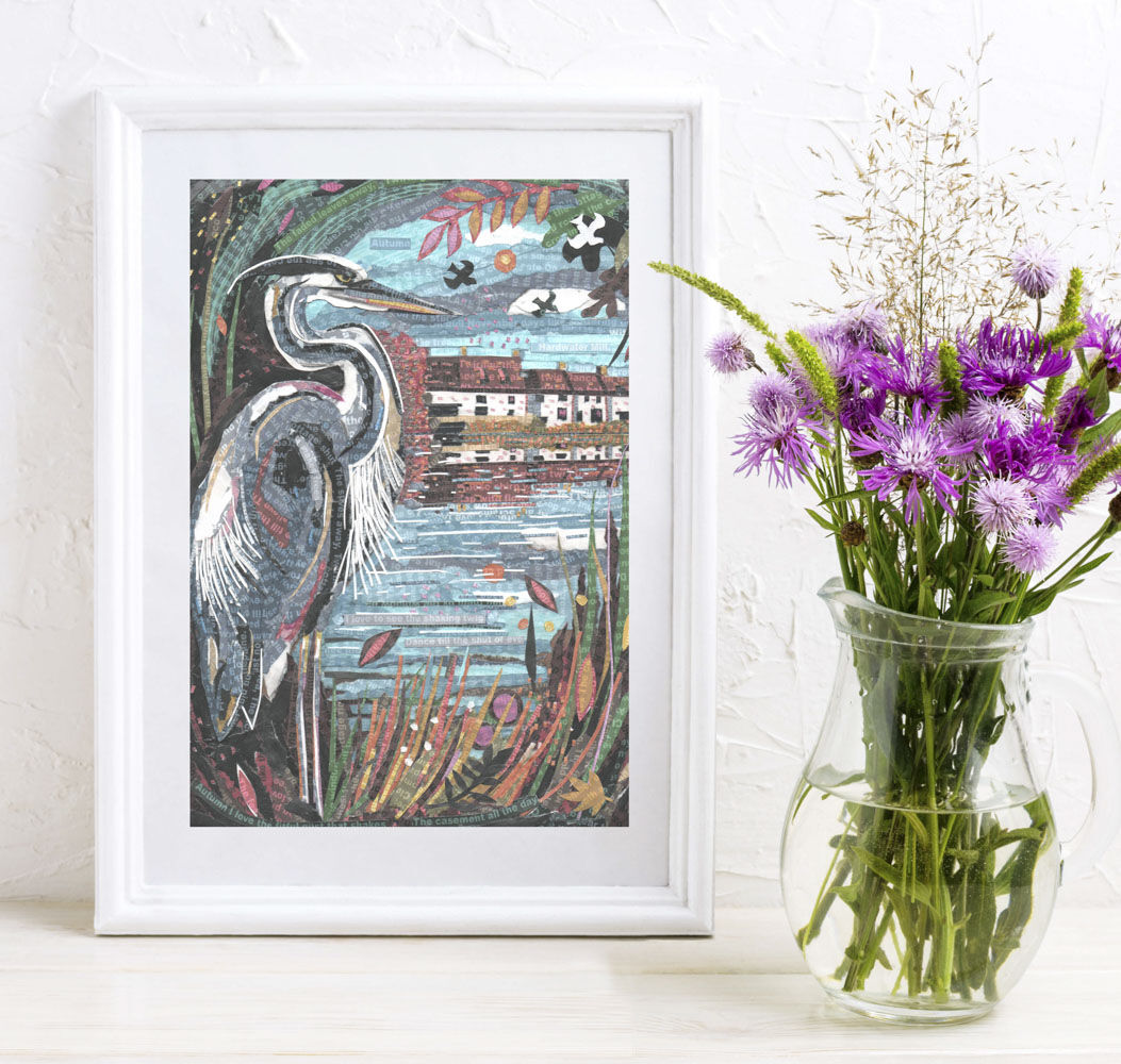 The Heron at Hardwater Mill - print