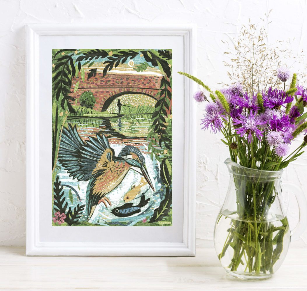 Kingfishers Watch the Ripple Stream - print