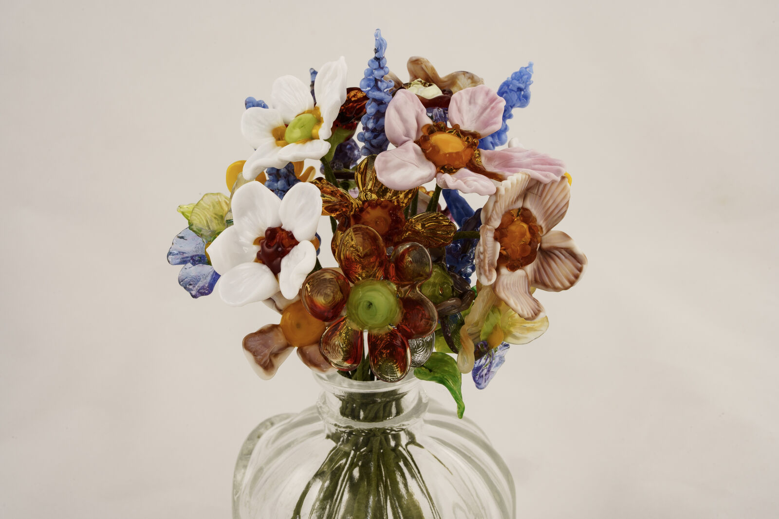 Bouquet of lamp worked flowers