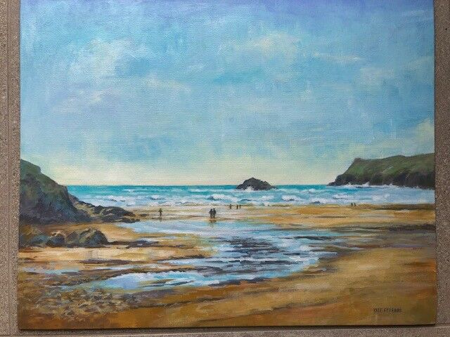 Breezy day on Polzeath beach