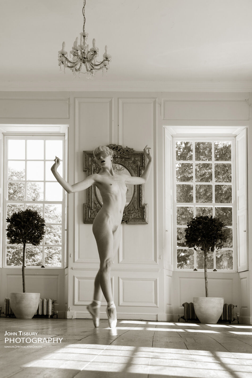 Blindfolded ballerina