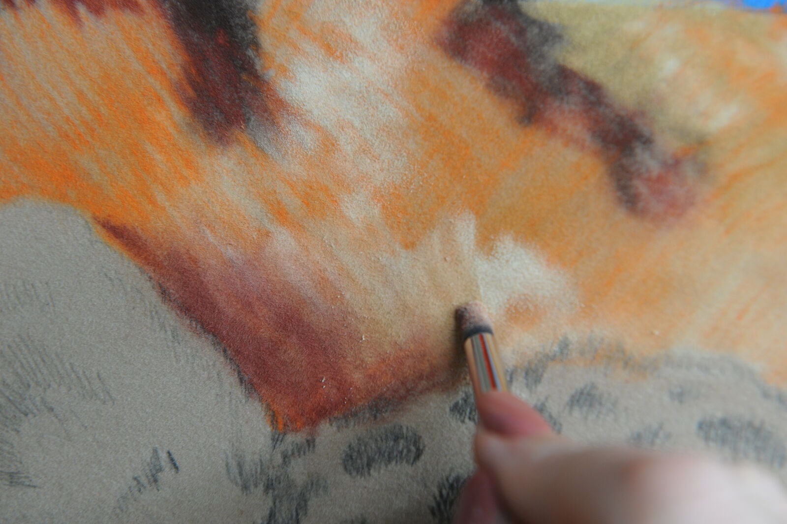 6 WIP Chinese Leopard. Blending background