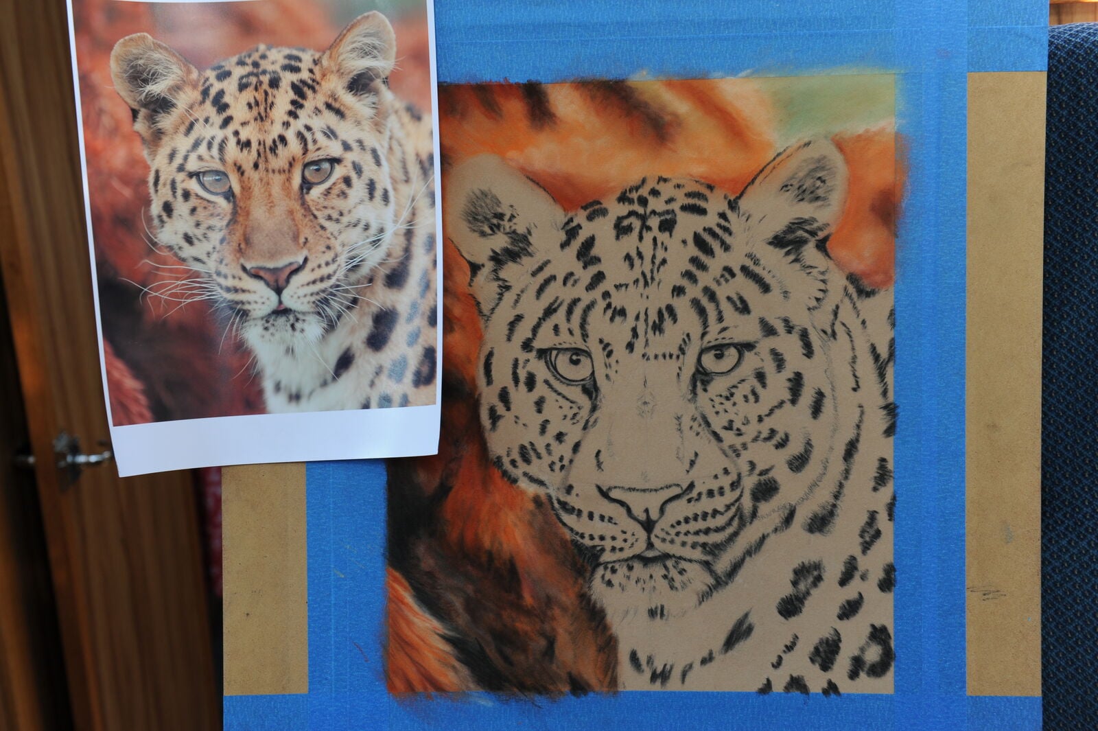 7 WIP: Chinese Leopard. Adding the darkest spots