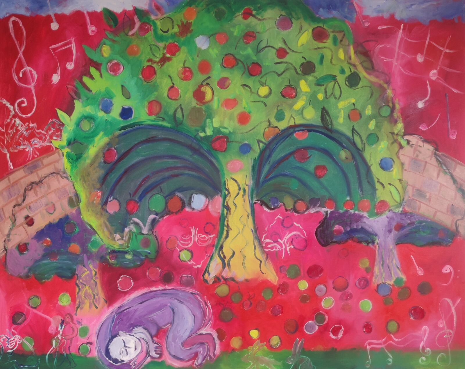 Asleep in the orchard