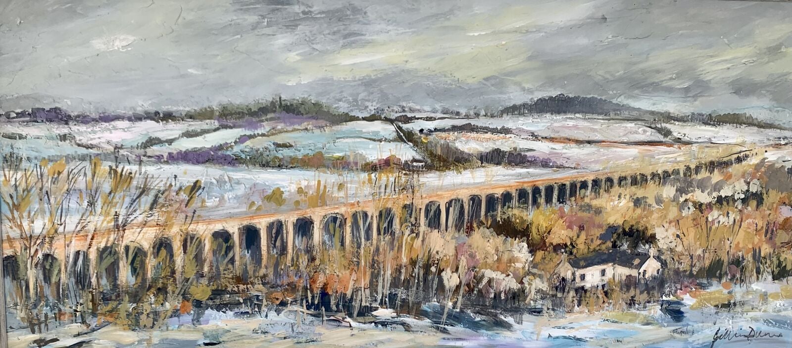 Harringworth Viaduct in Winter