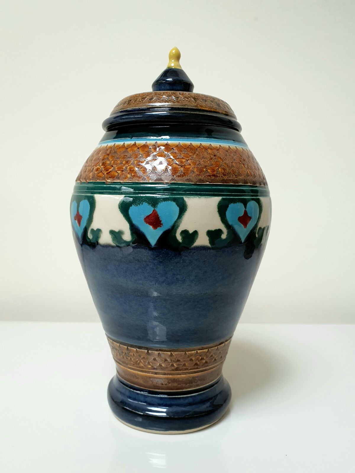 Opulent Blue Jar by Sabari Sen (SOLD)