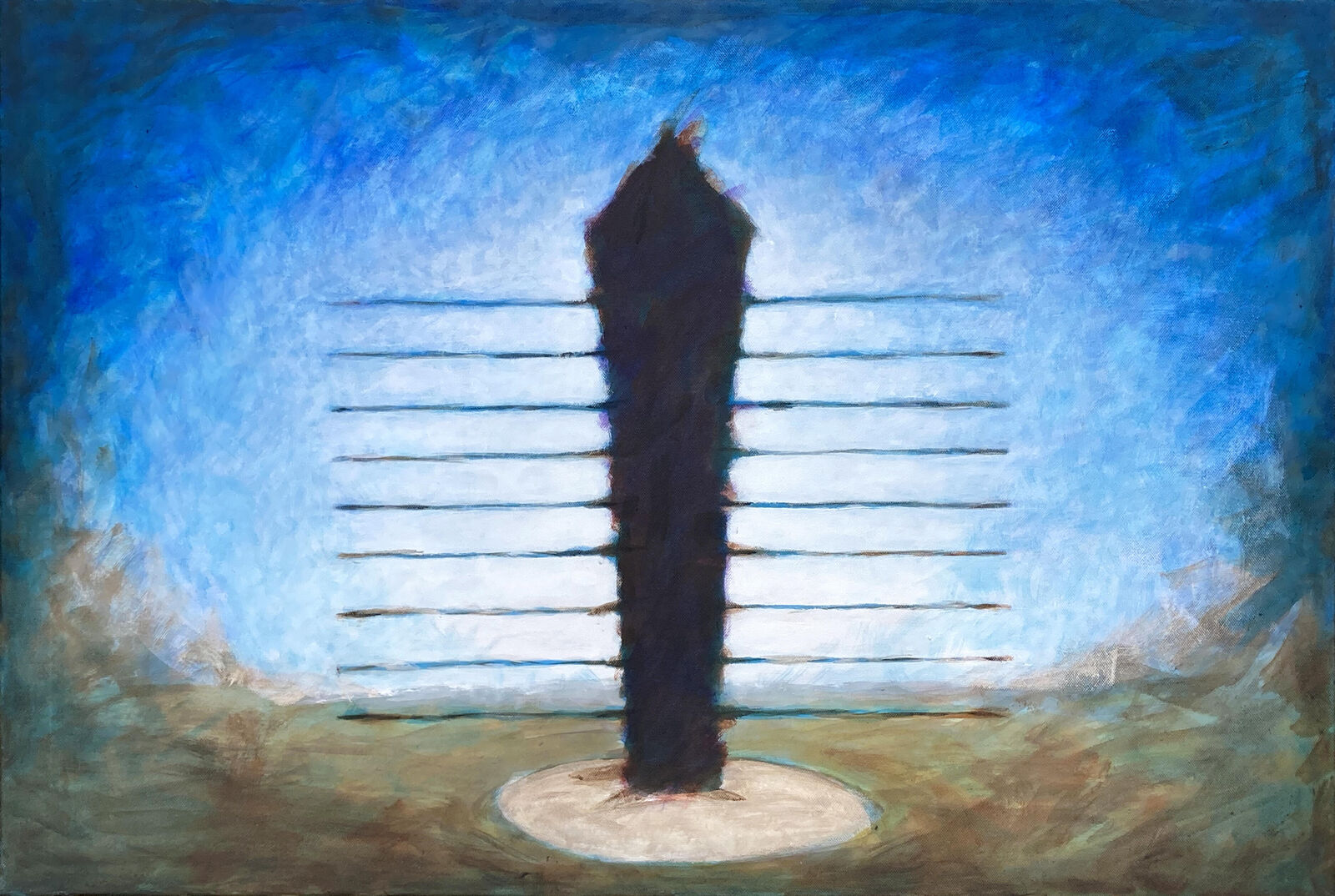 Inverted Tie Rack in Landscape by Colon Procter