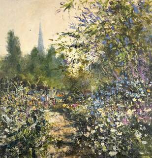 Church and allotment by Chris Prout
