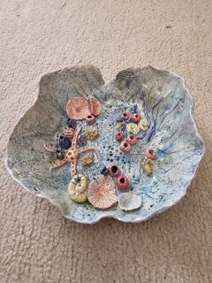 Coral Reef with Starfish by Angela Parker