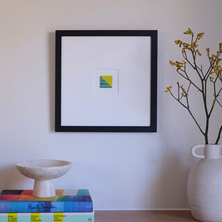 The Windings Series 1: Lime green / cobalt blue & green ( framed )