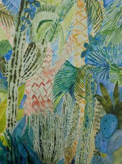 Marrakech cactus garden by Emma Lindsay