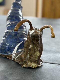 “Tina” the snail. Inspired by Tina Turner by Kateryna Shamshuryna-Acland