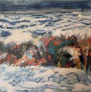 Breaking Summer Waves by Claire Mycock