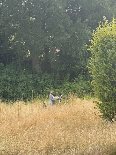  Me painting at Deene park 