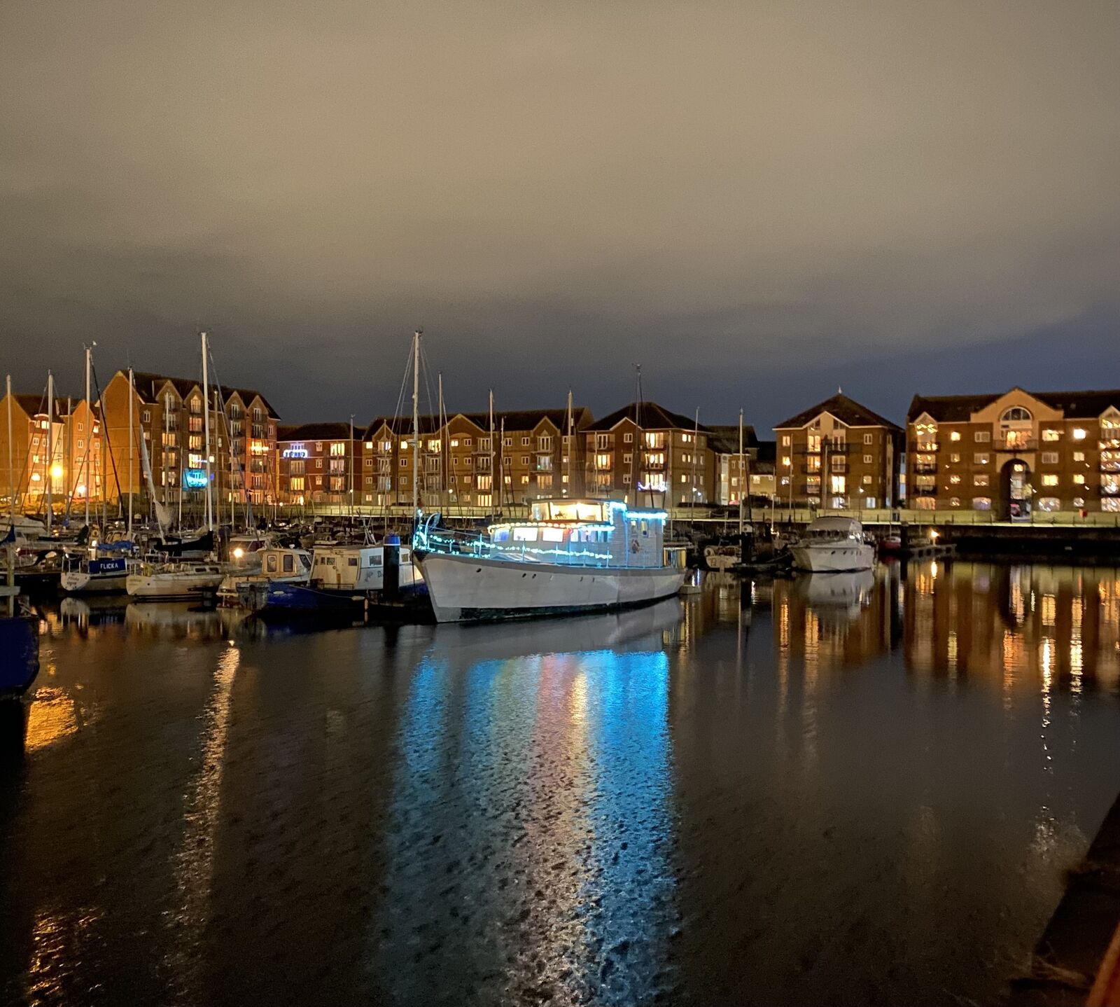 Winter night at Hartlepool Marina 5