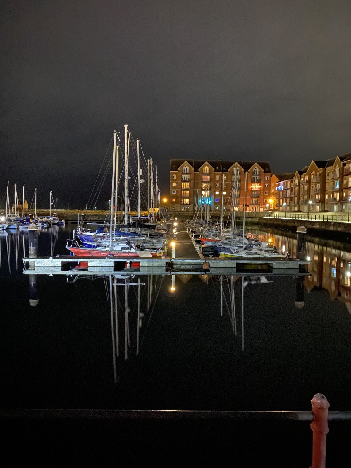 Winter night at Hartlepool Marina 3