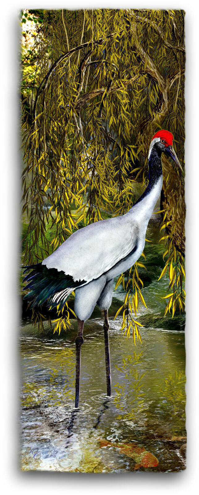 'Japanese red crowned Crane' (Limited Edition 3/20)