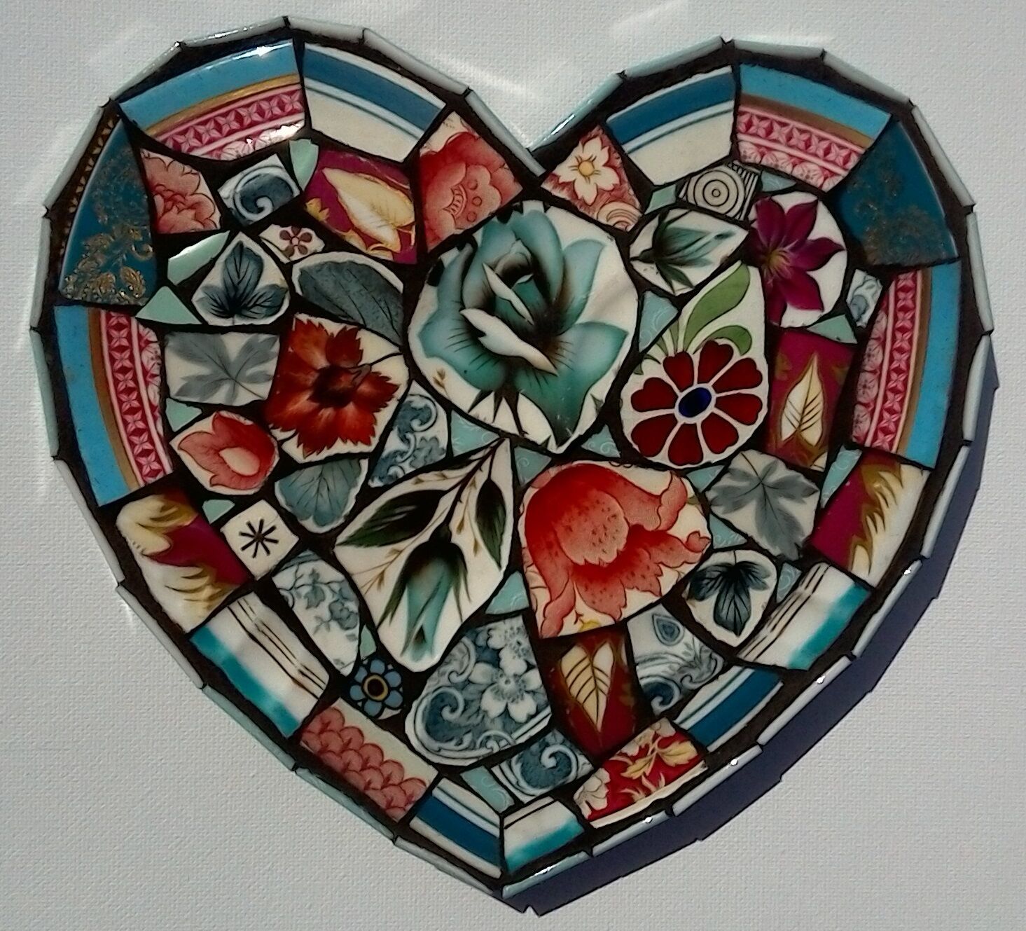 Turquoise Rose Heart