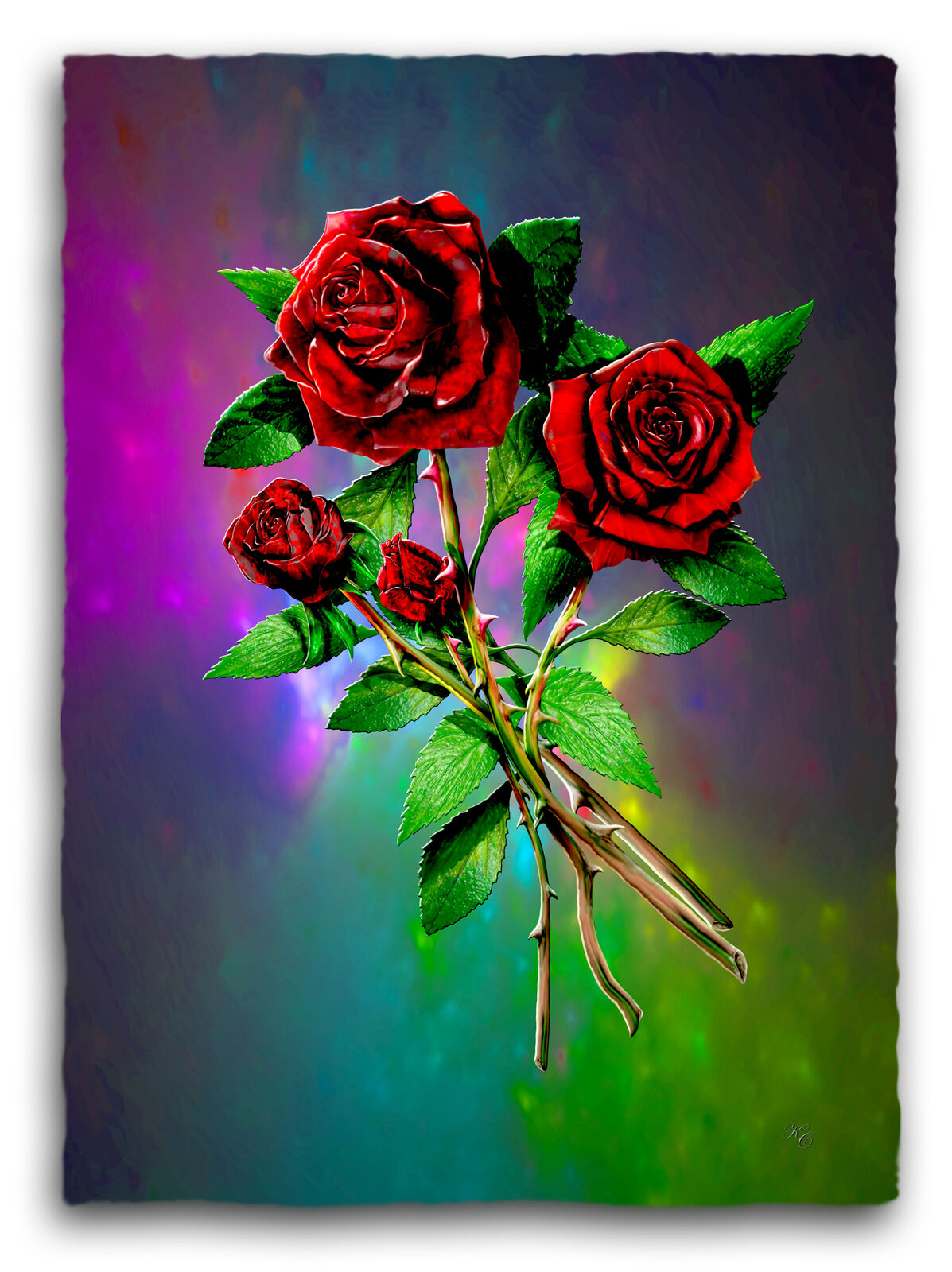 'A handful of roses'