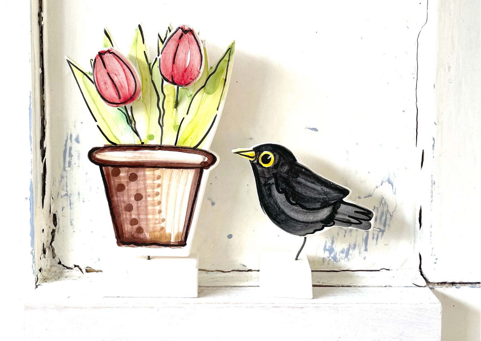 Blackbird Pottery ornament