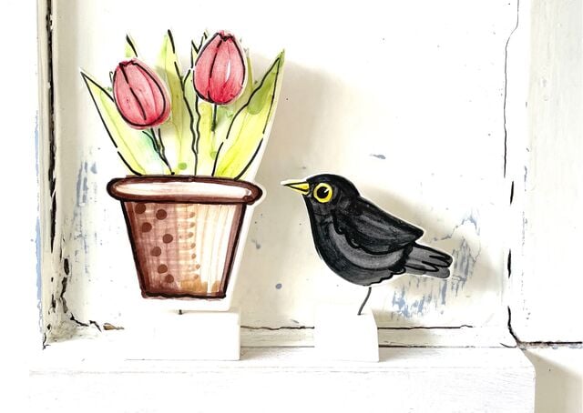 Blackbird Pottery ornament