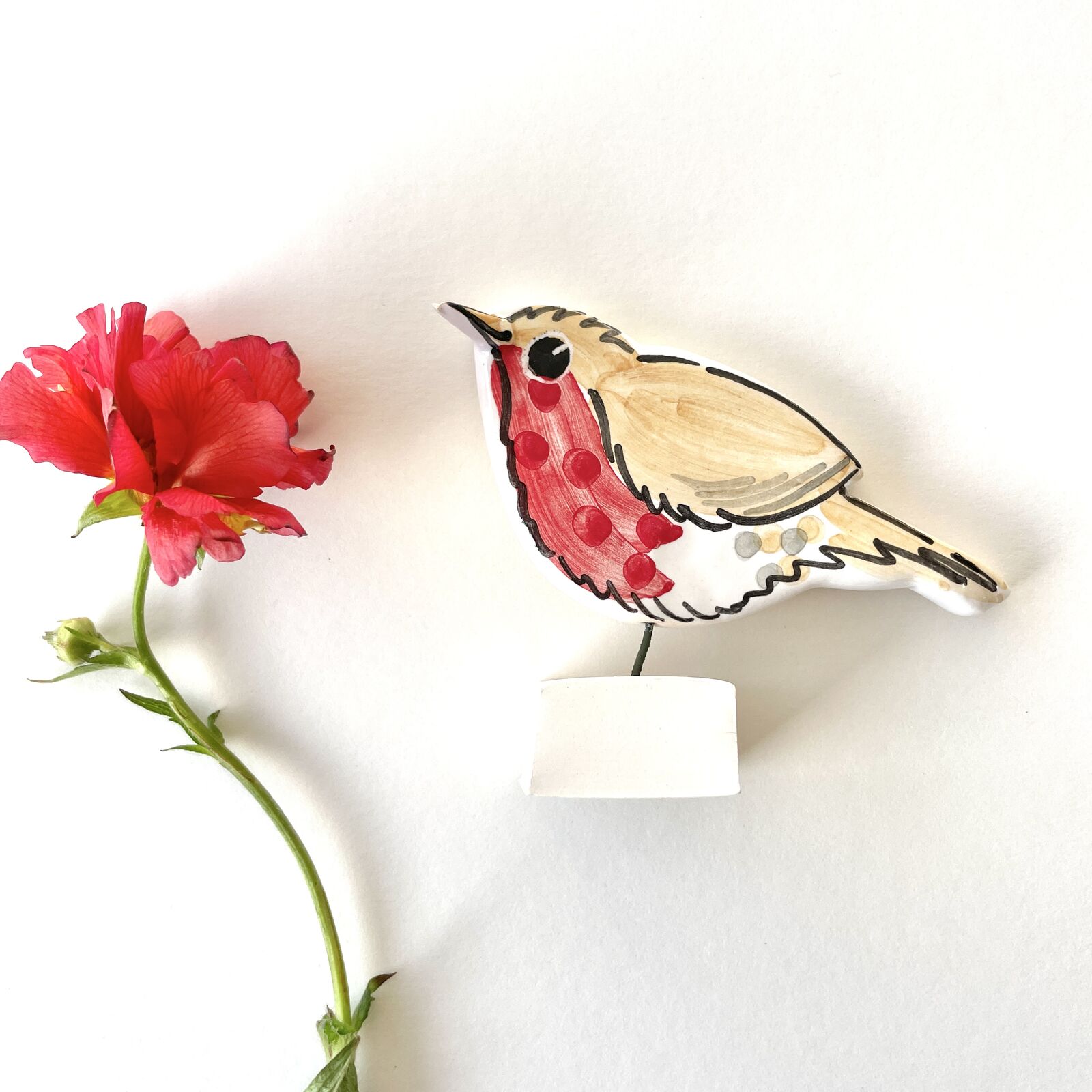 Robin Pottery ornament